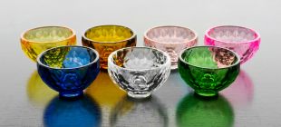 Diamond cut Crystal Bowl set(L)