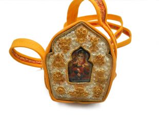 Mirror Gau 8cm Buddha inside(Ganesha Indian )