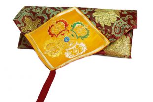 Mandala /Pecha Cover Double Dorje, Burgundy
