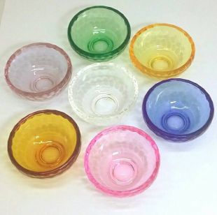 Diamond cut Crystal Bowl set(XL)