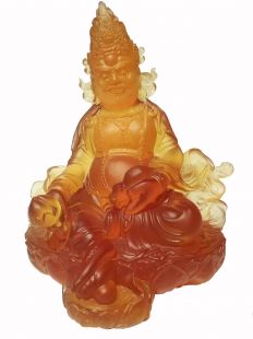 Yellow zambala (liuli lazurite 11cm H)