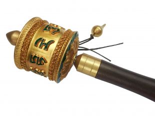 Green Tara Mentra prayer wheel