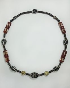 Dzi beads & Carnelian necklace