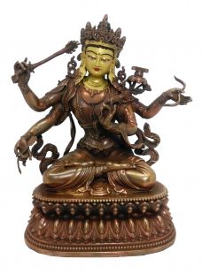 Four arms Manjushree copper statue
