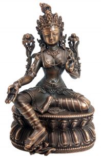 Green Tara Copper Statue 11 cm