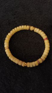 Amber & Vermeil bracelet