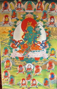 Twenty-one Taras (printed thangka on cloth frame)