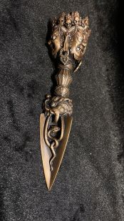 Phurba / Copper, silver-gilt