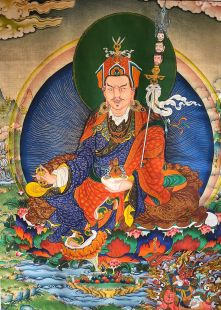 Padmasambhava (printed thangka with cloth frame)
