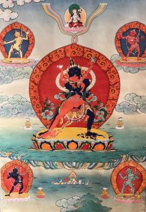 Chakrasamvara (printed thangka on cloth frame)