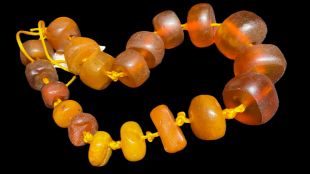 Old beeswax Buddhist beads