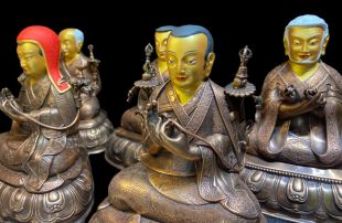 Five Sakya masters face paint