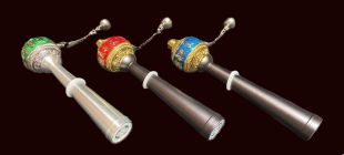 Hand-cranked prayer wheel