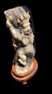 Hand-carved bone Vajrapani Bodhisattva