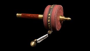 Handheld Prayer wheel leather