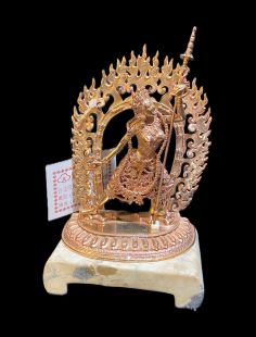 Vajrayogini (red copper) with a base for sacred objects