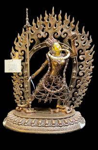 Vajrayogini (Bronze, Gilded Face) The base can hold sacred objects.