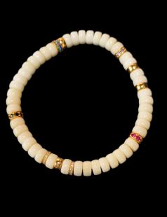 Boar bone & Vermeil bracelet