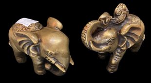 Bronze statue of a mythical animal (elephant)