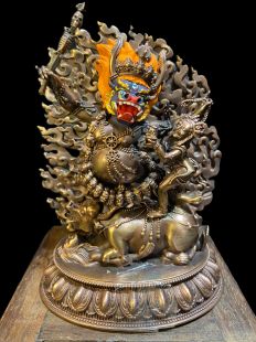 Yamaraja face paint/antiqued