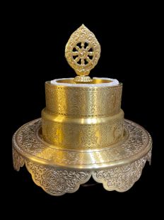 Brass Mandala w/stand 16cm base