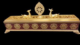 8AS deer incense burner brass