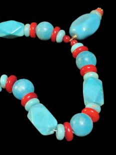 Turquoise/Coral Bracelet