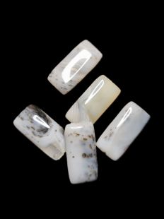 Moss Agate Baguette Cabochon