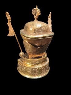 Copper Kapala menra w/flag