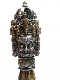 3 face phurpa brass with stand 20cmH