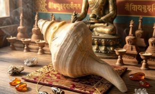 Natural Dharma Conch Shell (Large)