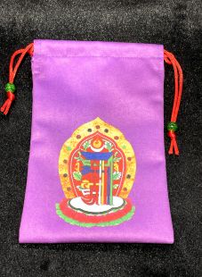 Kalachakra valvet mala pouch(M)(Purple)